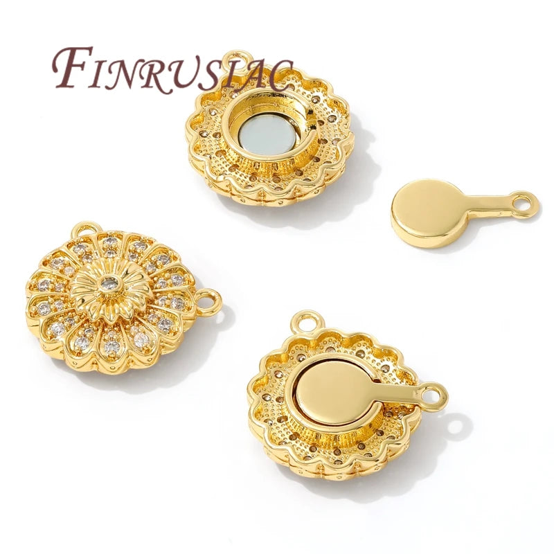 18K Gold Plated Magnetic Clasps – Bracelet DIY Connectors Magnetic Jewelry Clasp P3