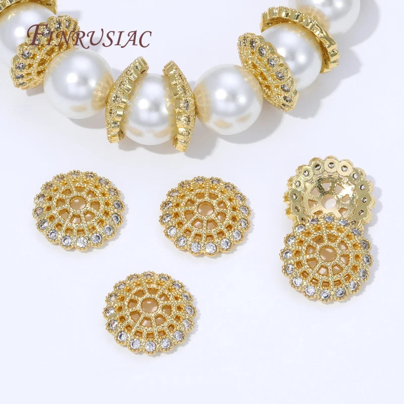 13mm 18K Gold Plated Brass Bead Caps – DIY Jewelry Findings Bead Caps Findings P3