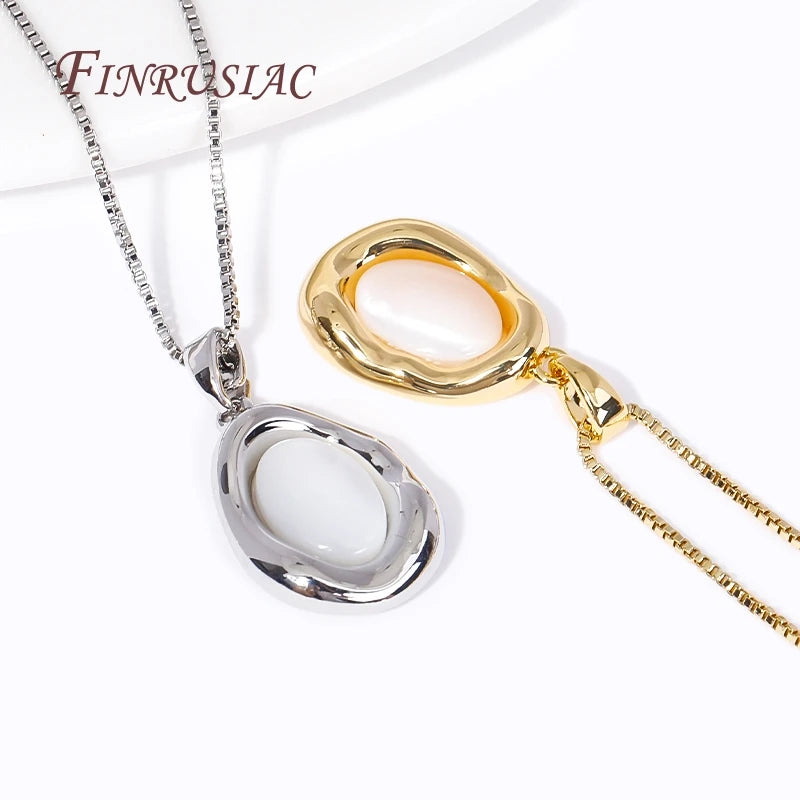 18K Gold Plated Shell Geometry Charm Pendants | DIY Jewelry Jewelry Charm Pendant P3