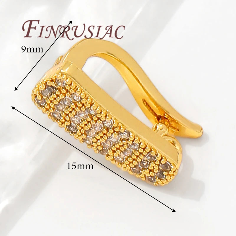 18K Gold Plated Bail Clasp – Brass Pendant Connector DIY Jewelry Jewelry Bail Connector P3 18K Gold Plated 4 pieces