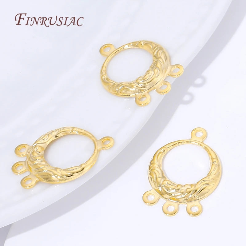 18K Gold Plated Brass Round Multi-Loop Connectors | DIY Jewelry Jewelry Making Findings P3