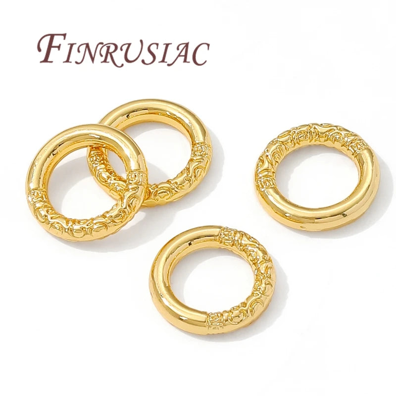 18K Gold Plated Round Connector Rings – DIY Jewelry Making Jewelry Connector Rings P3