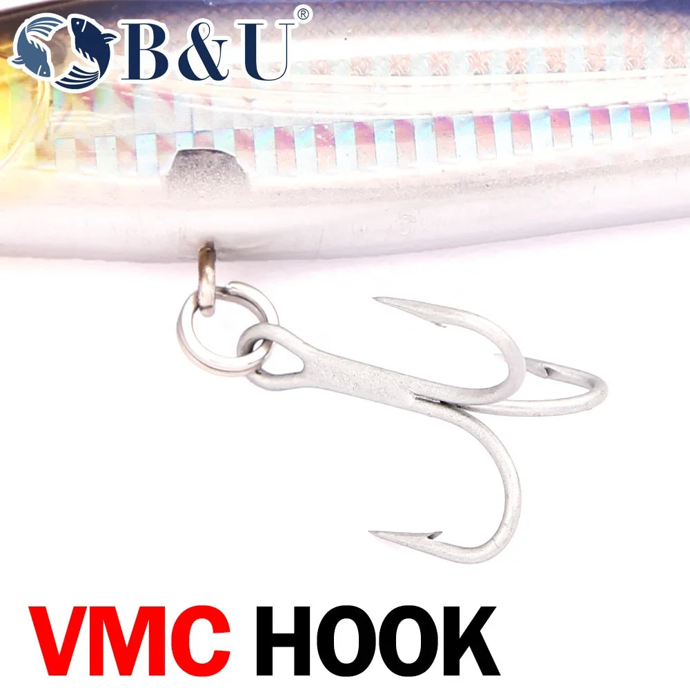 B&U Saltwater Floating Minnow Lure – Tuna Bass Long Cast Saltwater Fishing Lure P3