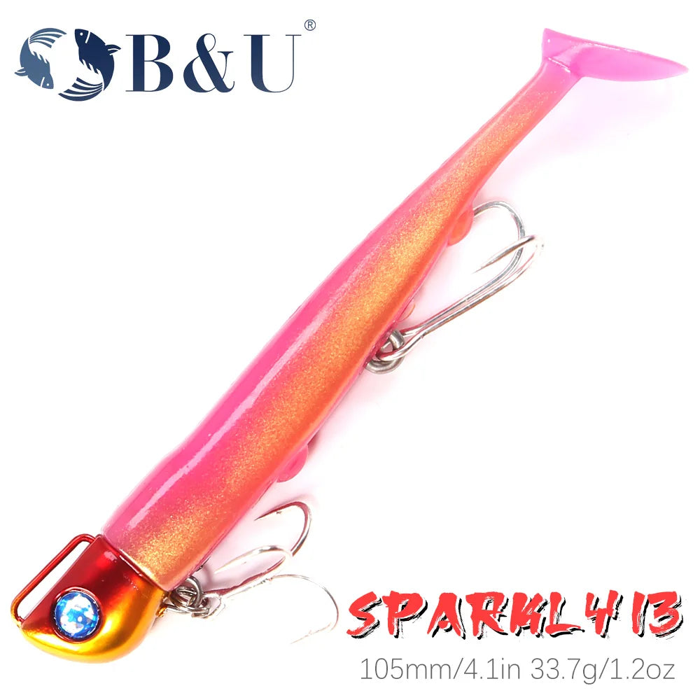 B&U Sand Eel 33g Saltwater Soft Lure – Sea Bass Swimbait Saltwater Soft Lure P3