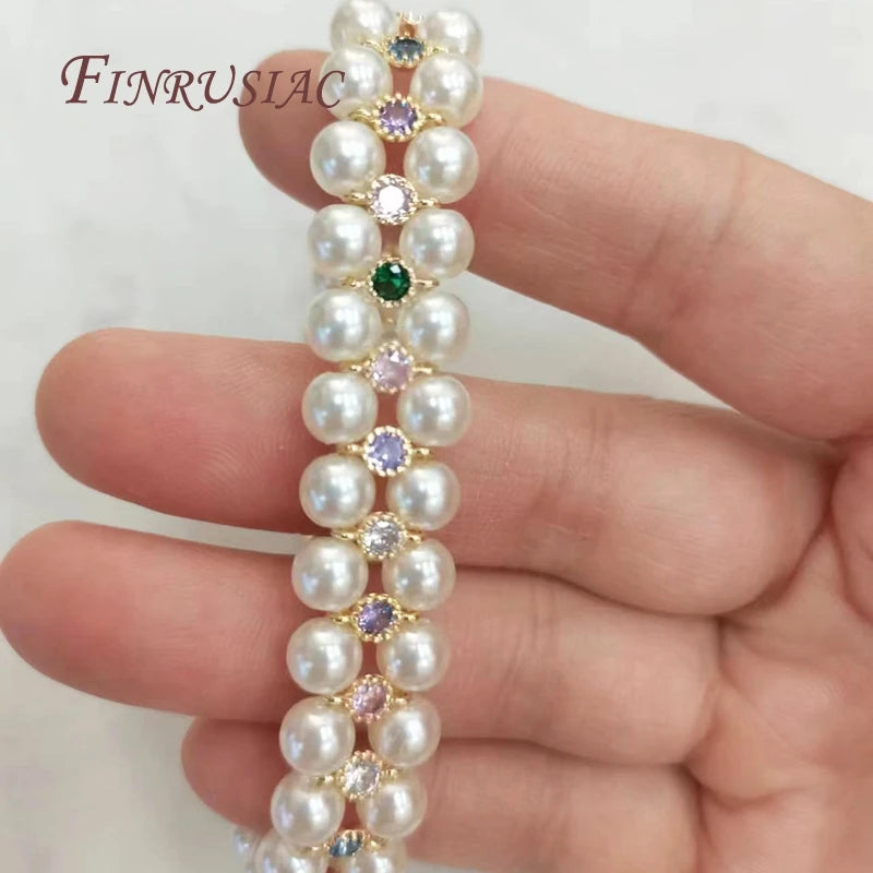 18K Gold Plated Brass Zircon Round Connector Charms – 6 Colors Jewelry Connector Charms P3