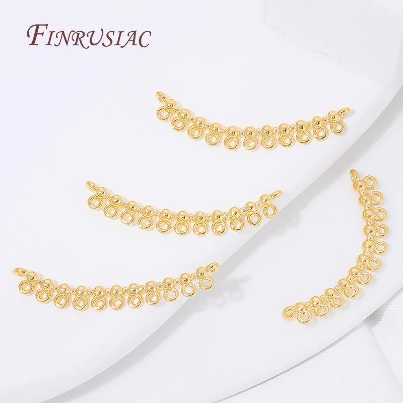 18K Gold Plated Multi-Loop Curved Connector | DIY Earring Findings Earring Findings P3