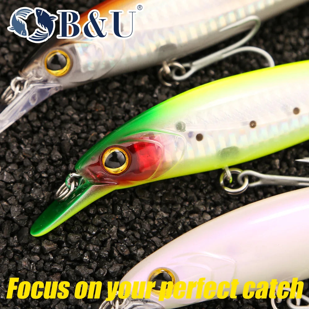 B&U Saltwater Floating Minnow Lure – Tuna Bass Long Cast Saltwater Fishing Lure P3