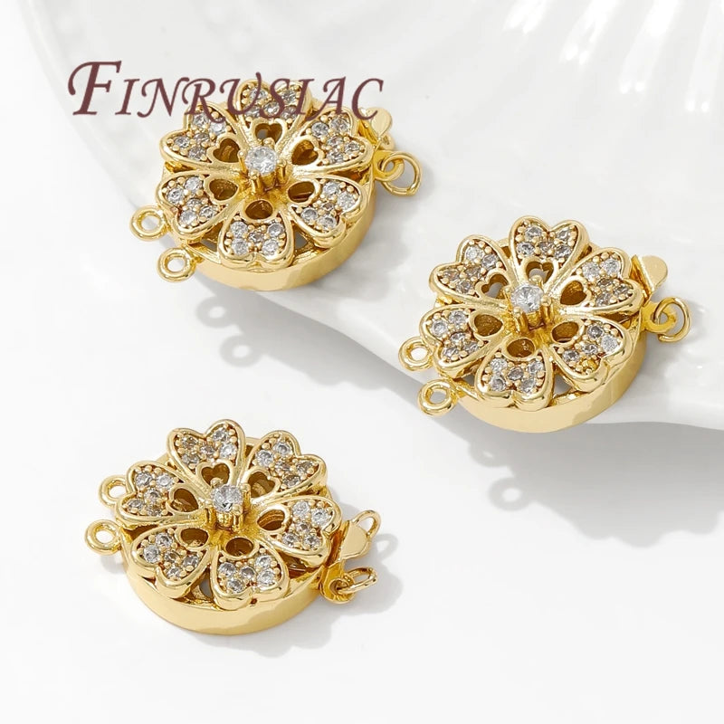18K Gold Plated Box Safety Clasp – Bracelet & Necklace DIY Jewelry Clasp P3