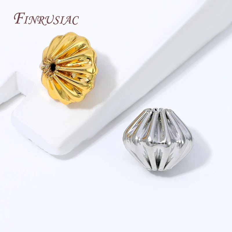 18K Gold Plated Pumpkin Spacer Beads | DIY Jewelry Findings Jewelry Spacer Beads P3