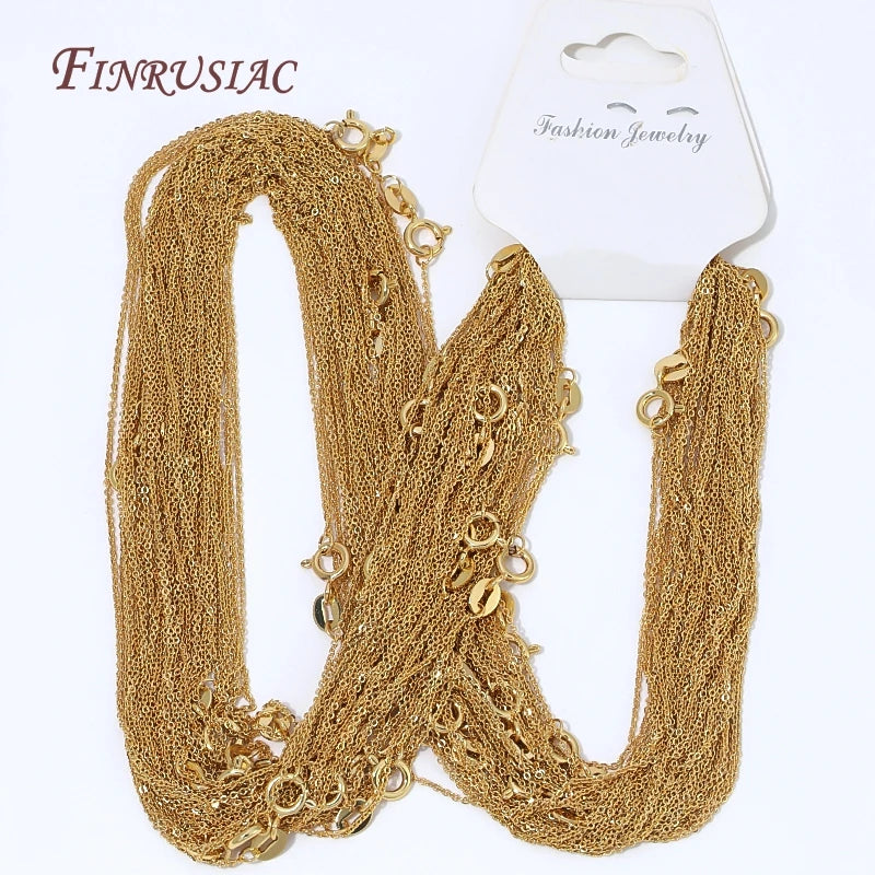 18K Gold Plated Necklace Chain with Lobster Clasp | DIY Jewelry Gold Plated Chain P3
