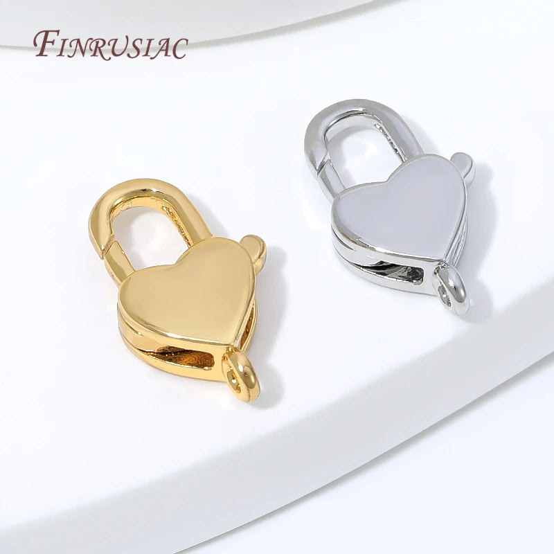 18K Gold Plated Heart Lobster Clasps – DIY Jewelry Findings Jewelry Making Clasp P3