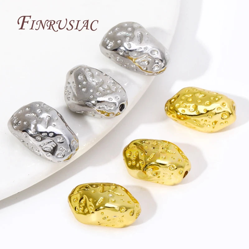 18K Gold Plated Irregular Spacer Beads | DIY Jewelry Making Jewelry Spacer Beads P3