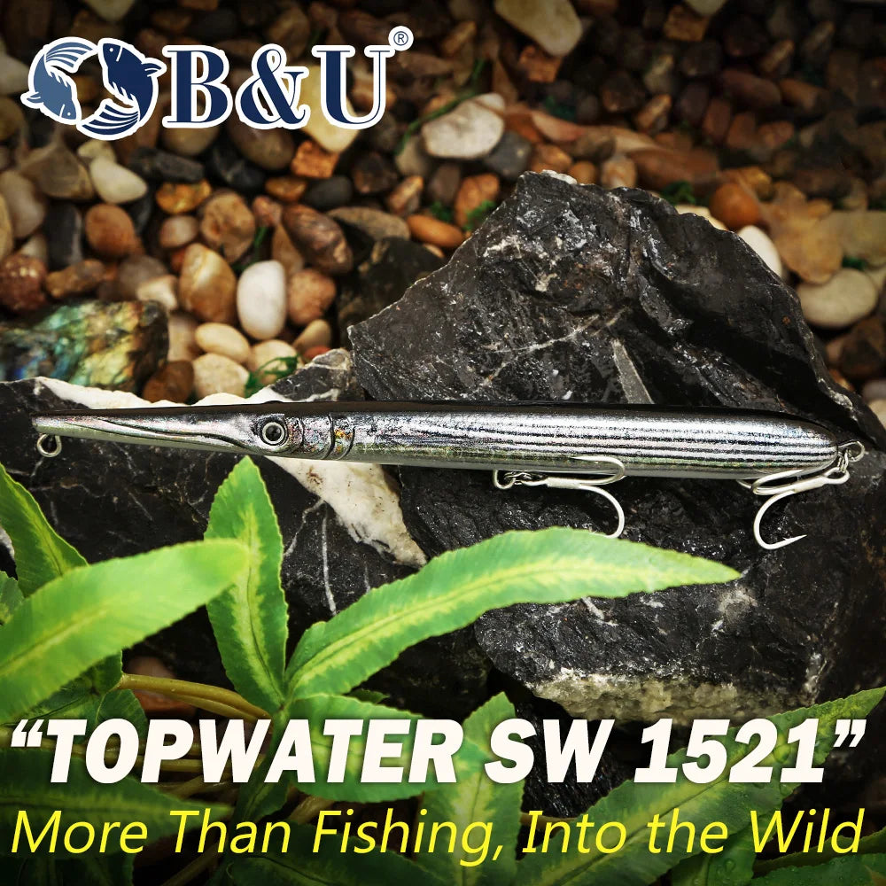 B&U Saltwater Topwater Pencil Lure | GT Tuna Hard Floating Lure Topwater Fishing Lure P3
