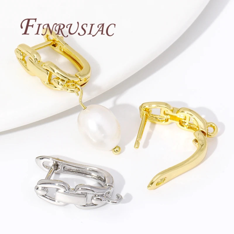 18K Gold Plated Brass Earring Hooks Findings – DIY Jewelry Earring Hook Findings P3