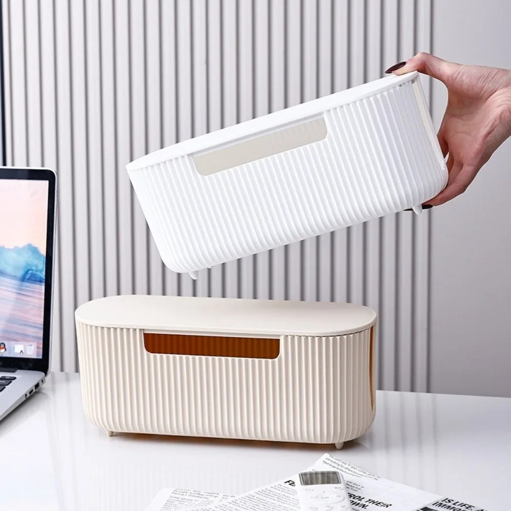 Desktop Cable Storage Box with Lid – Dustproof Wire Organizer Cable Storage Box P3