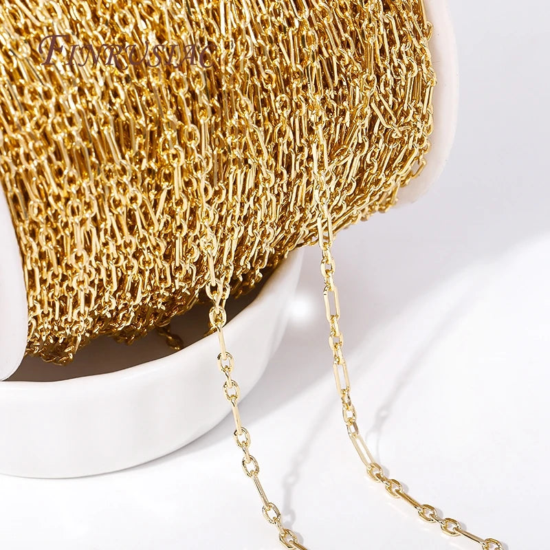 14K Gold Plated Square Chain Spool for DIY Jewelry Making Jewelry Making Chain P3