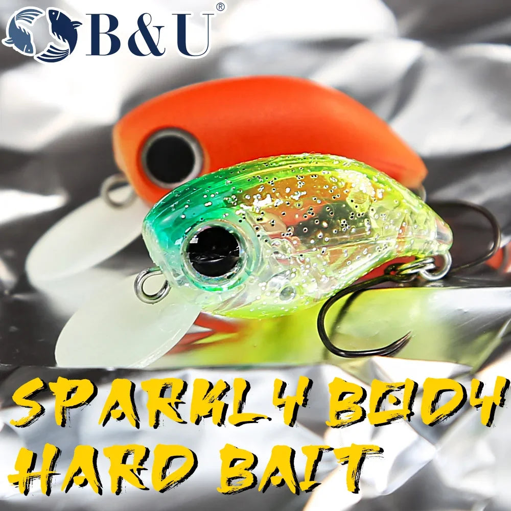 B&U Mini Crankbait Wobbler – Trout Minnow Freshwater Fishing Lure Crankbait Fishing Lure P3