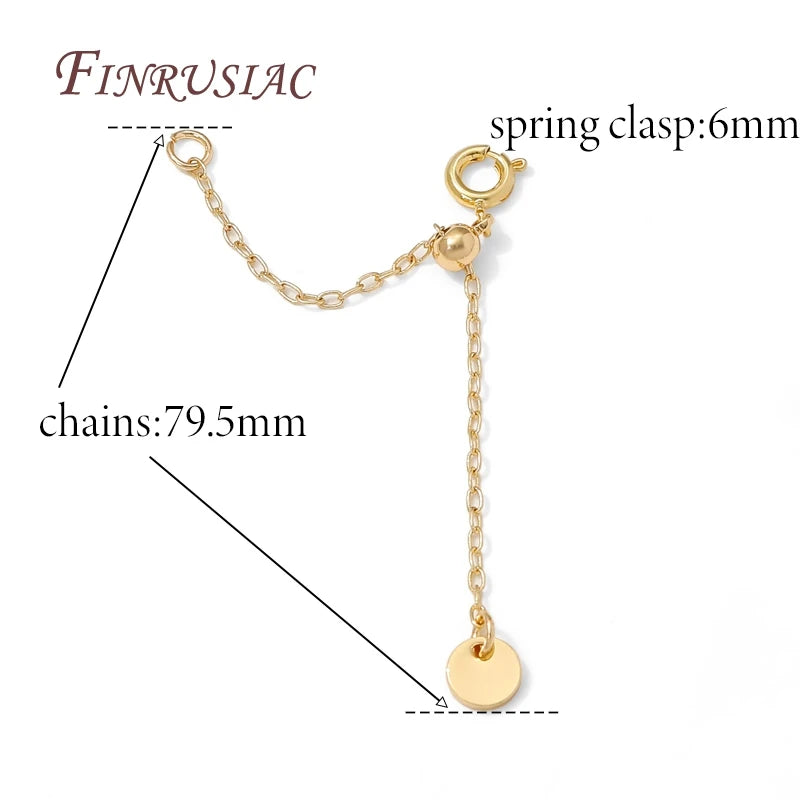 18K Gold Plated Extension Chain Spring Clasp – Pearl Necklace DIY Jewelry Finding Chain P3 18K Gold Plated 1 piece