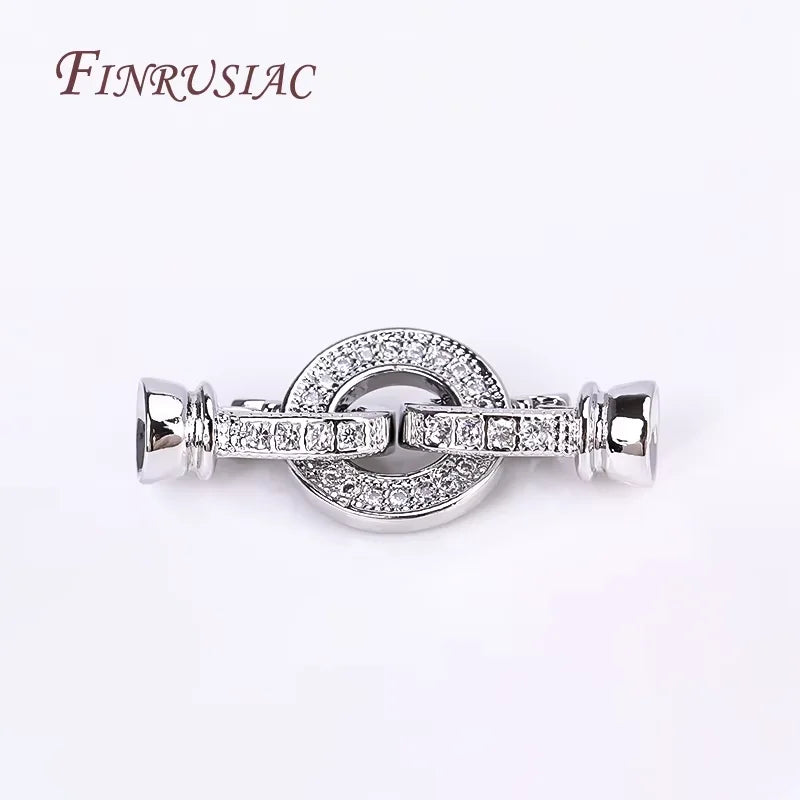 18K Gold Plated CZ Fold Over Clasp for DIY Jewelry Making Jewelry Clasp Finding P3