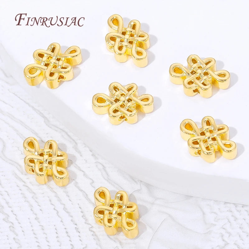 18K Gold Plated Brass Chinese Knot Spacer Beads – DIY Jewelry Jewelry Spacer Beads P3