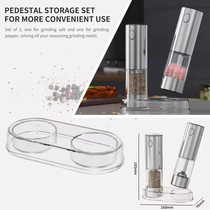 CLITON Electric Salt & Pepper Grinder Set | USB-C Rechargeable Electric Spice Grinder P3