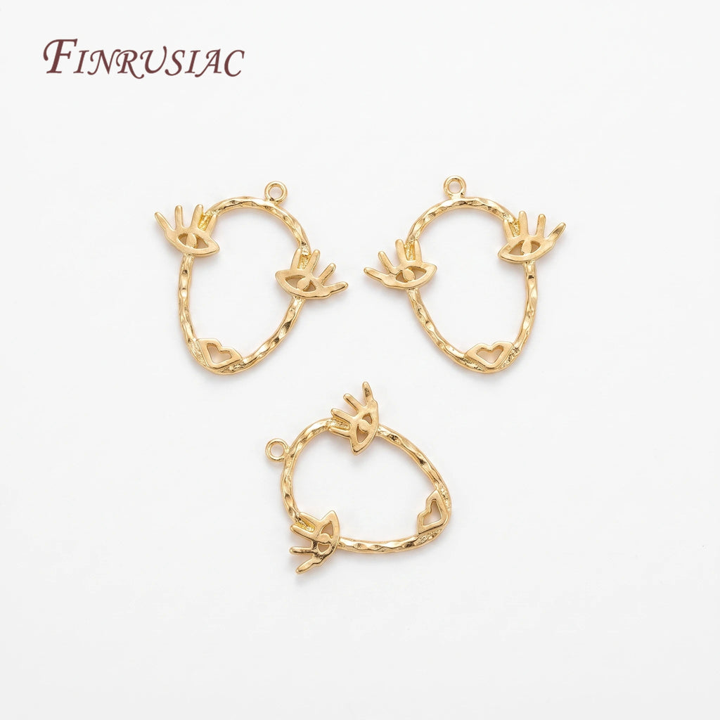 14K Gold Plated Abstract Face Charm Pendant – DIY Jewelry DIY Jewelry Charm P3