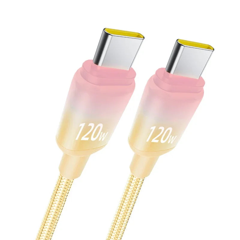 120W USB-C Fast Charging Nylon Braided Cable – iPhone & USB-C USB-C Charging Cable P3