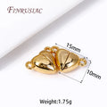 18K Gold Plated Magnetic Clasps for DIY Bracelets & Necklaces Magnetic Jewelry Clasp P3 18K Real Gold Plated 2 Pieces