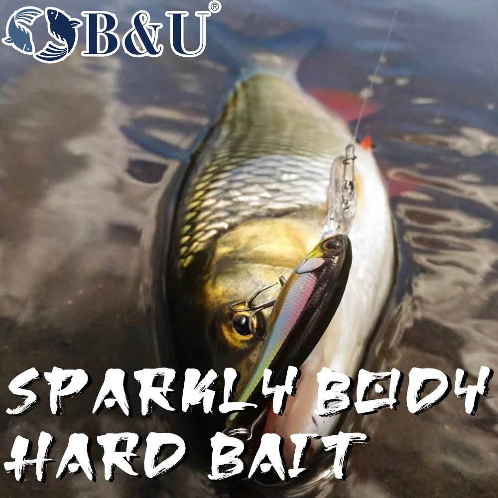 B&U 58mm Minnow Crankbait Wobbler Hard Fishing Lure – Bass Hard Fishing Lure P3