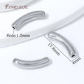 18K Gold Plated Curved Tube Spacer Beads – DIY Jewelry Findings Jewelry Spacer Beads P3 Rhodium Plated 2 pieces