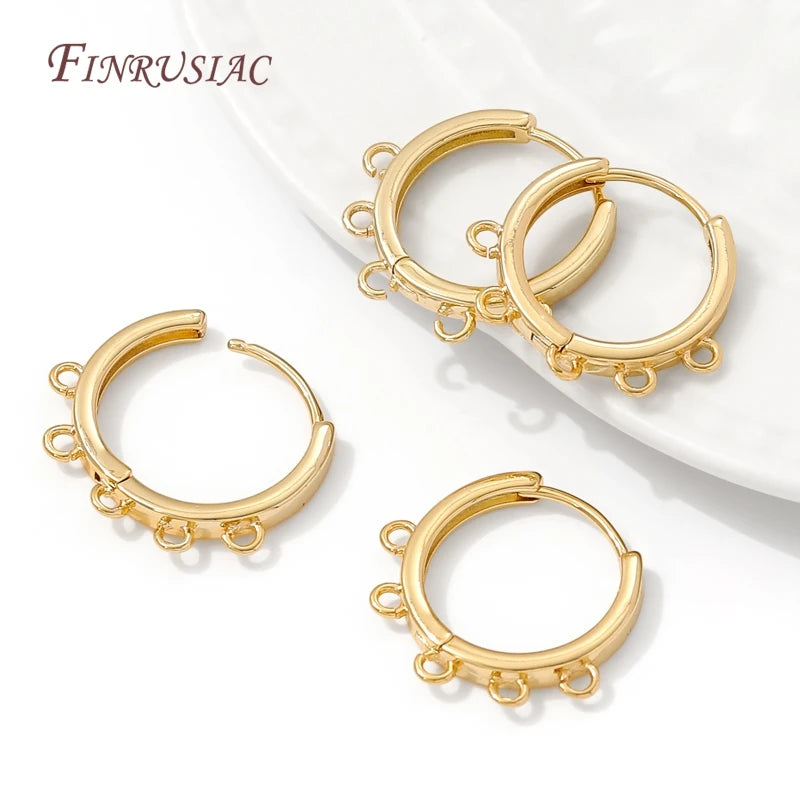 14K Gold Plated Brass Leverback Hoop Earrings – DIY Findings Earring Findings P3