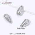 18K Gold Plated Teardrop Pendant Charm | DIY Jewelry Making Pendant Charm P3 Rhodium Plated 2 piece