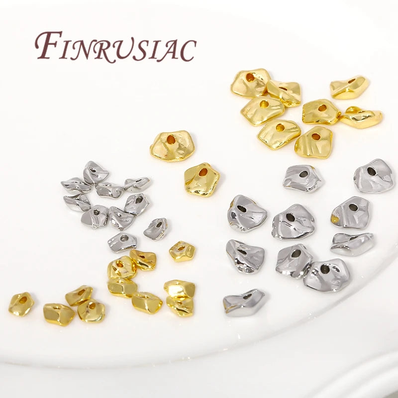 18K Gold Plated Irregular Spacer Beads – DIY Jewelry Making Jewelry Spacer Beads P3
