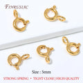 18K Gold Plated Spring Ring Clasp with Loops – DIY Jewelry Jewelry Clasp Findings P3 18K Gold Plated 5 pcs