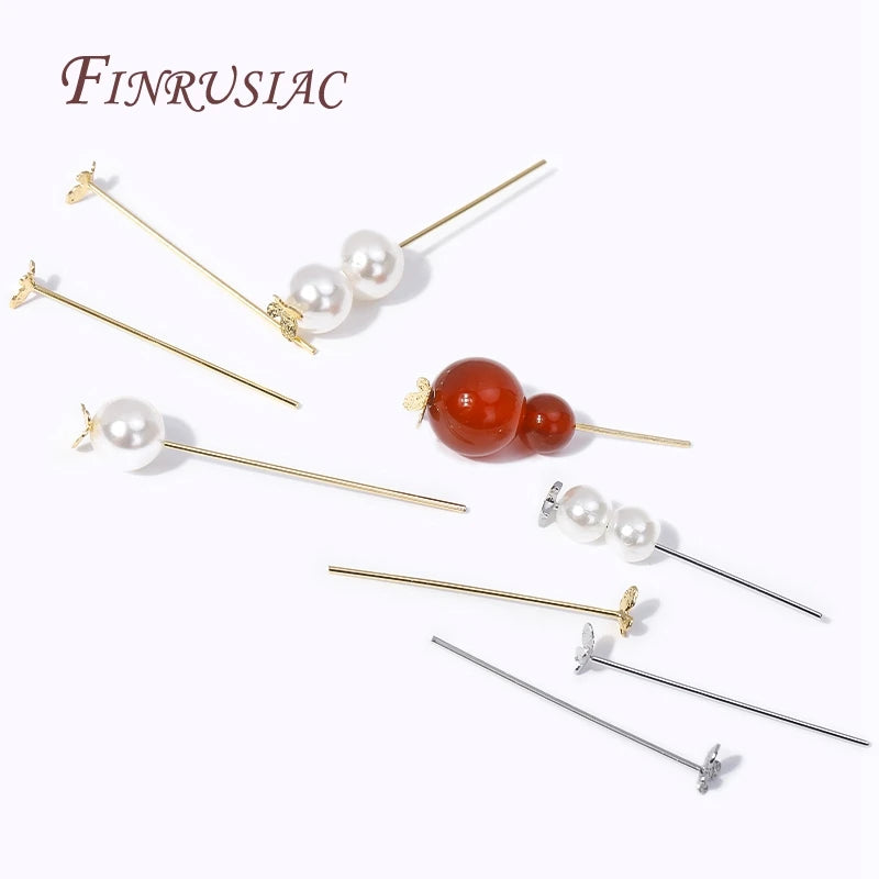 Butterfly Flat Head Pins 18K Gold Plated – 30mm & 40mm DIY Jewellery Jewelry Making Pins P3
