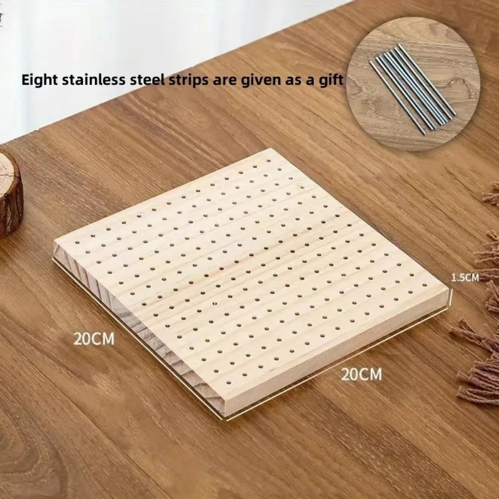 Bamboo Crochet Block Plate – Knitting Grid Weaving Board Crochet Knitting Board P3