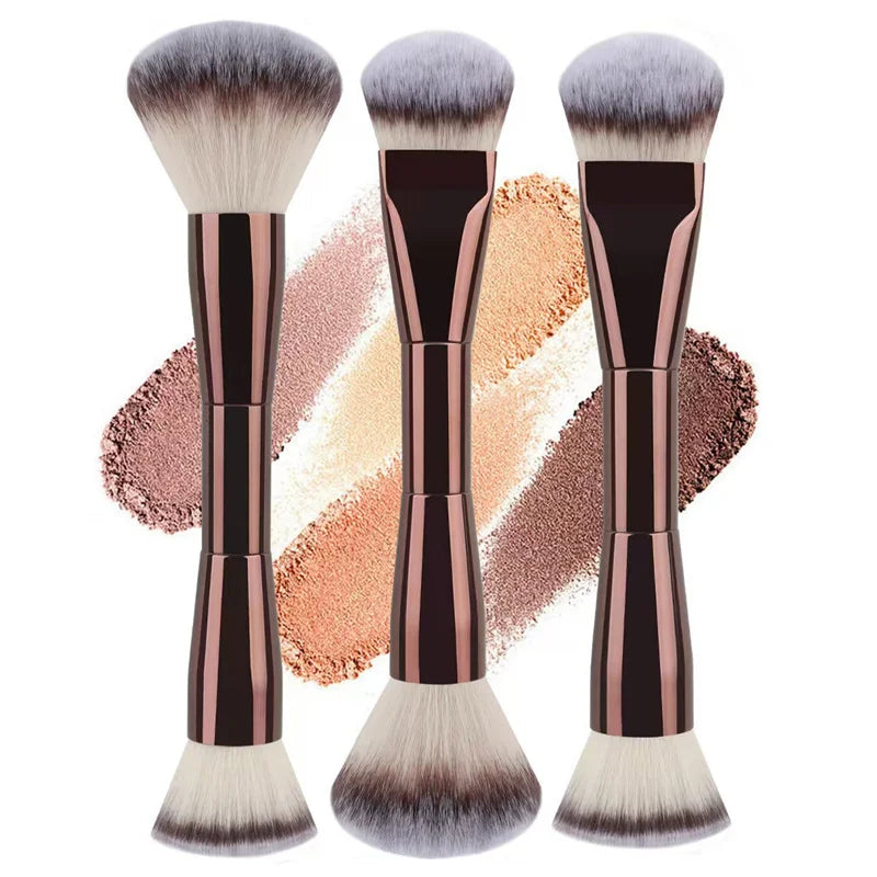 2-in-1 Dual-Ended Makeup Brush – Powder, Foundation & Contour Dual-Ended Makeup Brush P3