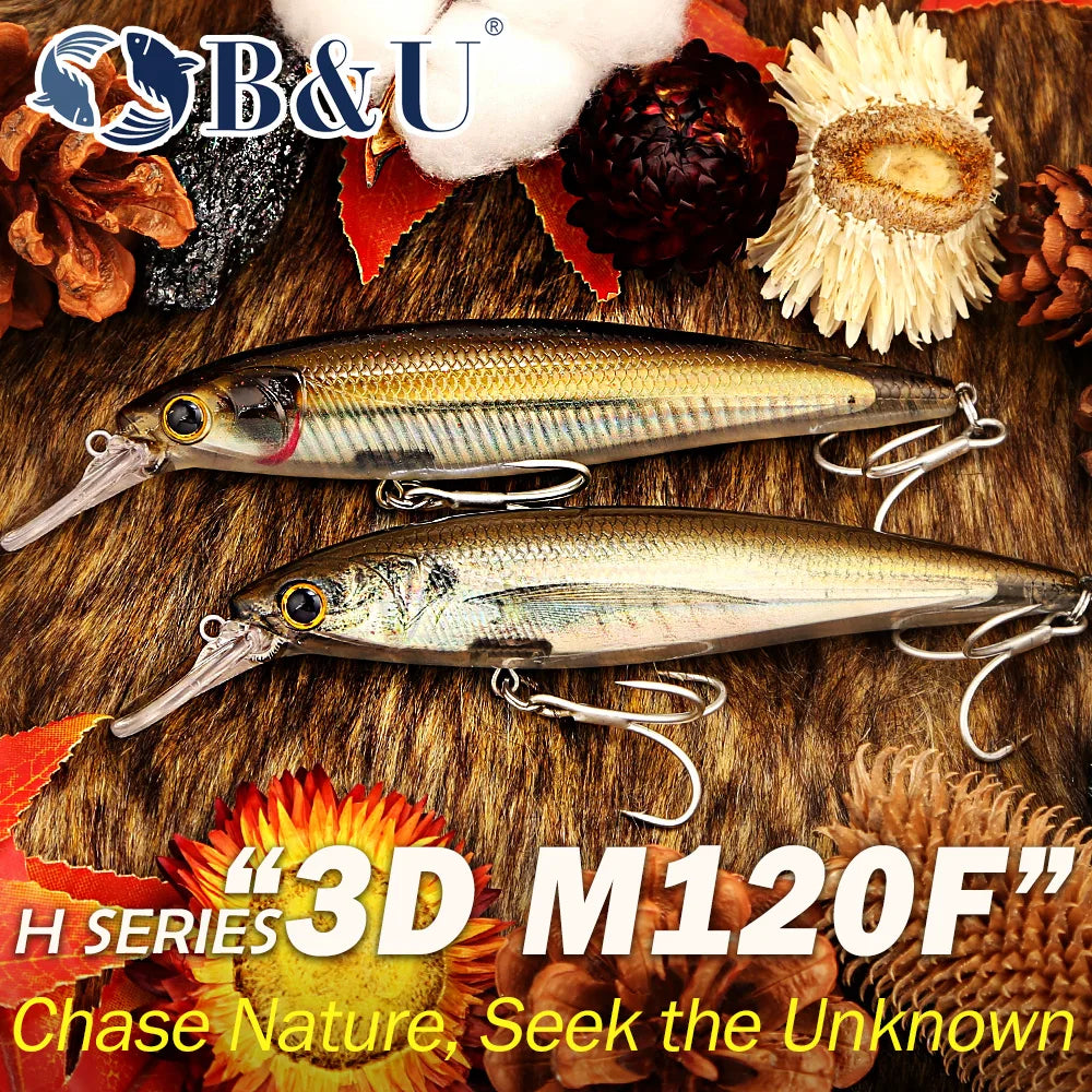 B&U Saltwater Floating Minnow Lure Set – Jerkbait Hard Bait Saltwater Fishing Lure P3