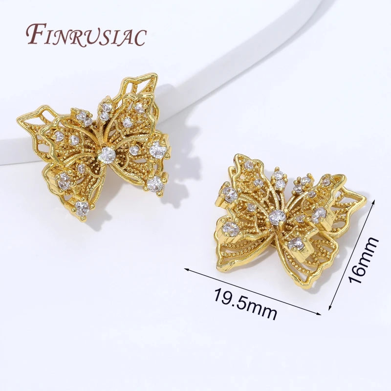 18K Gold Plated Butterfly Spacer Beads | DIY Jewelry Making Jewelry Spacer Beads P3 18K Gold Plated 2 pieces