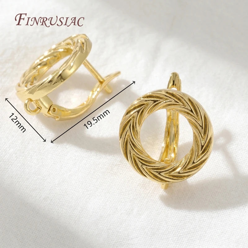 18K Gold Plated Brass Earring Clasps with Loop | DIY Findings Earring Clasps Findings P3 18K Real Gold Plated 1 pair