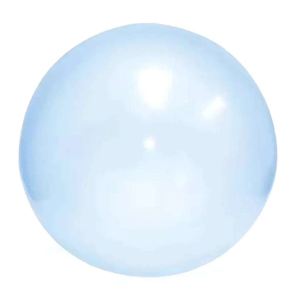 TPR Rubber Bubble Ball – Kids Outdoor Inflatable Water Play Toy Inflatable Play Ball P3 Blue Large (Inflated