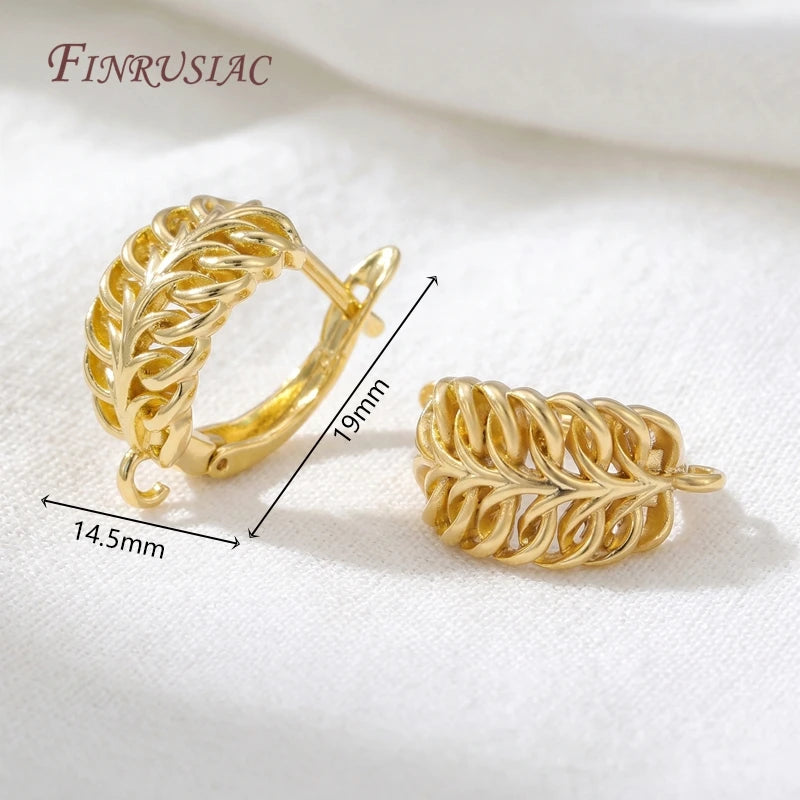 18K Gold Plated Leverback Earring Hooks – 4 Textured Styles Earring Hooks Findings P3 18K Real Gold Plated 2 pairs