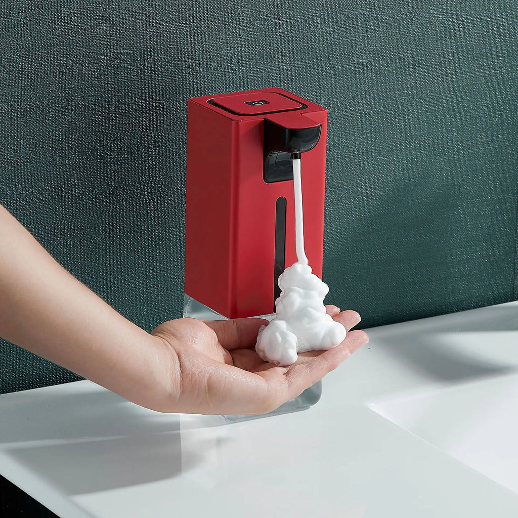 Touchless Wall Mounted Foam Soap Dispenser | Auto Sensor Automatic Soap Dispenser P3 Red