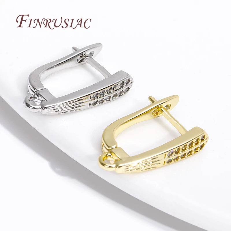 18K Gold Plated Zircon Earring Hooks – DIY Drop Earring Findings Earring Findings P3