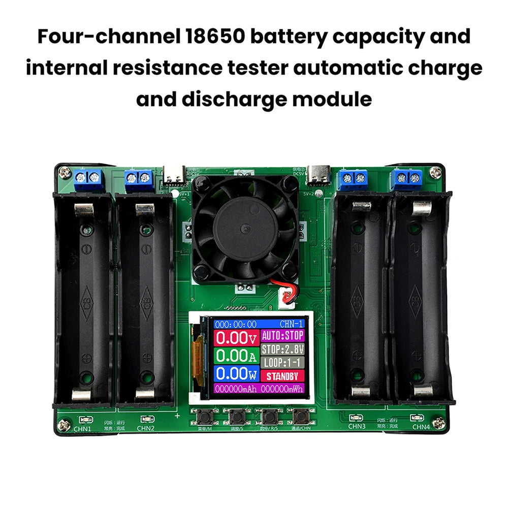 4-Channel 18650 Battery Capacity & Internal Resistance Tester Battery Capacity Tester P3