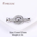 18K Gold Plated CZ Fold Over Clasp for DIY Jewelry Making Jewelry Clasp Finding P3 Rhodium Plated 1 Piece