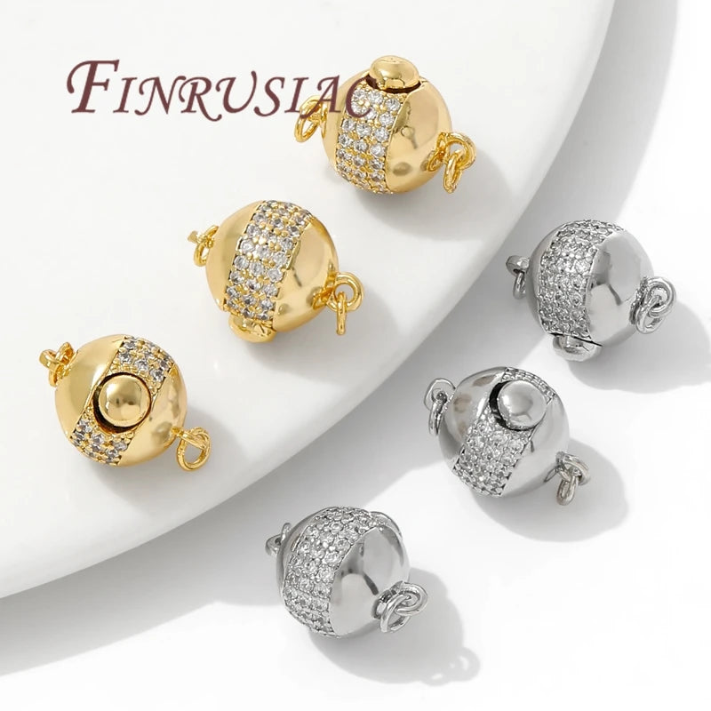 18K Gold Plated Round Ball Clasp – DIY Jewelry Findings Jewelry Clasp Finding P3