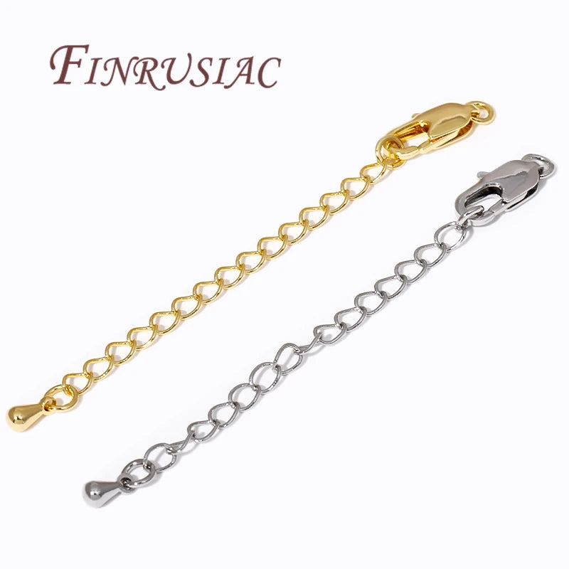 18K Gold Plated 6.5cm Extension Chain with Lobster Clasp | DIY Jewelry Finding Chain P3