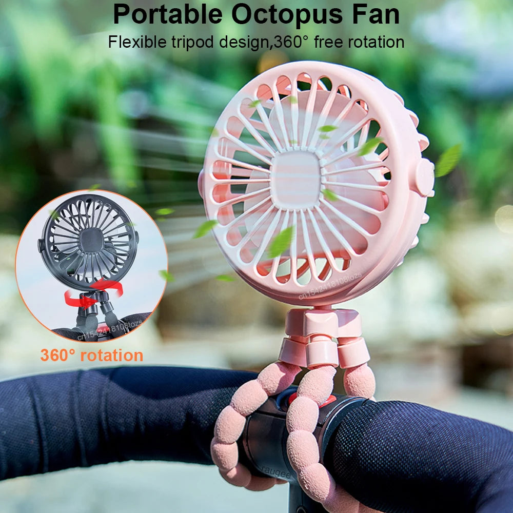 Portable Clip Fan – USB Rechargeable 360° Mini Stroller Fan Portable Clip Fan P3