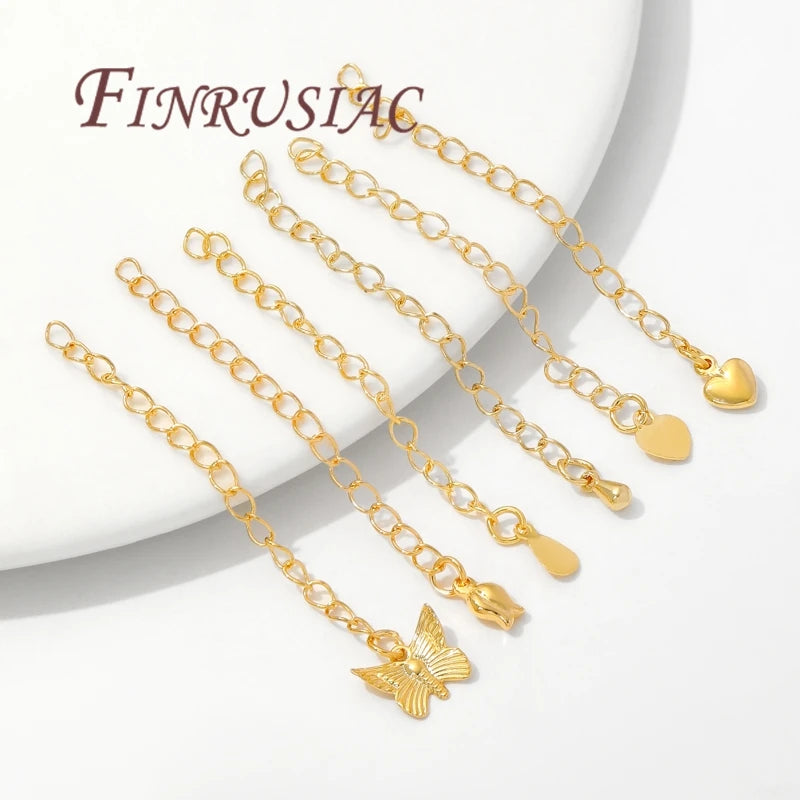 18K Gold Plated 5cm Extension Chain – Necklace & Bracelet Extender Jewelry Extension Chain P3